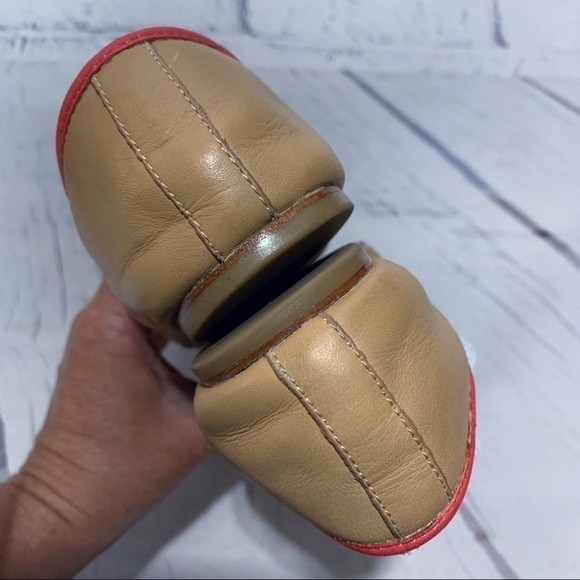 Coach Noel Camel/Coral Turnlock Ballet Flats - Picture 12 of 12